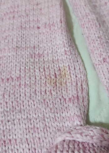 Penti marka Pembe Nakışlı Örgü Çocuk Bere ve Atkı Seti - Görsel 4