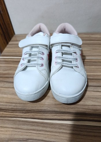 Grecland Kız Çocuk Beyaz Yıldızlı Velcro Spor Ayakkabı - Görsel 3