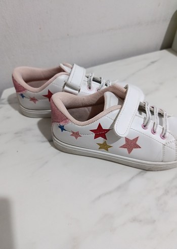 Grecland Kız Çocuk Beyaz Yıldızlı Velcro Spor Ayakkabı - Görsel 5