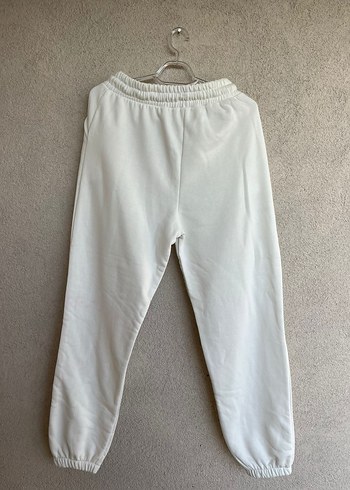 Beyaz Rahat Kesim Kadın Eşofman Altı - Görsel 2