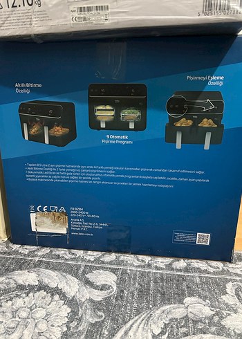 Beko Çift Bölmeli Dijital Siyah Fritöz - Görsel 6
