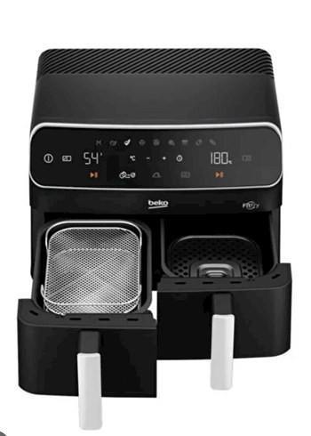 Beko Çift Bölmeli Dijital Siyah Fritöz - Görsel 2