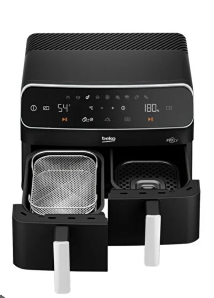 Beko Çift Bölmeli Dijital Siyah Fritöz - Görsel 2