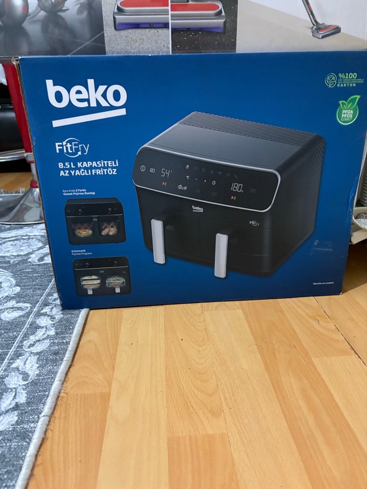 Beko Çift Bölmeli Dijital Siyah Fritöz - Görsel 5