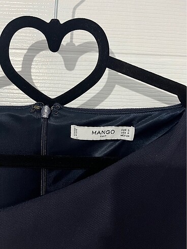 Mango MANGO KOYU LACİVERT KISA ELBİSE