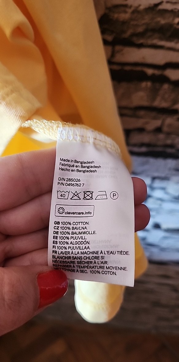 Sarı V Yaka Keten kısa Elbise - Görsel 4