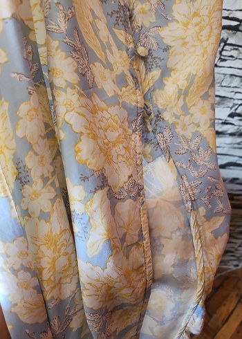 Bohem V Yaka Uzun Elbise - Görsel 9