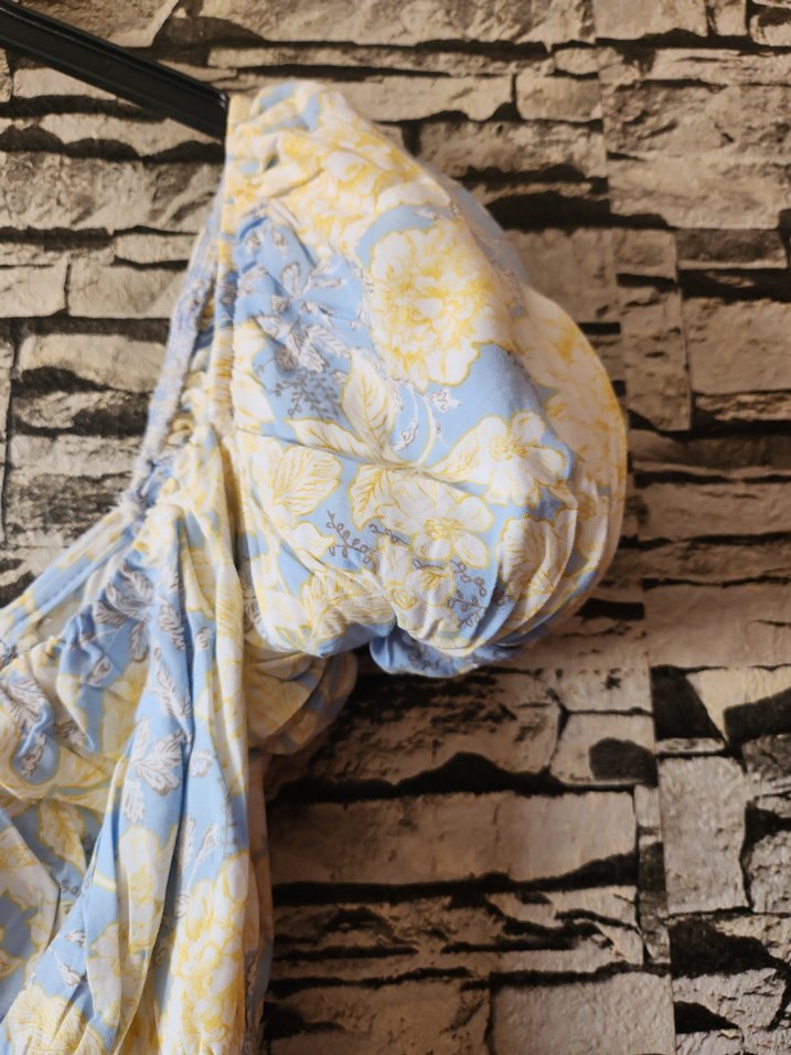 Bohem V Yaka Uzun Elbise - Görsel 3