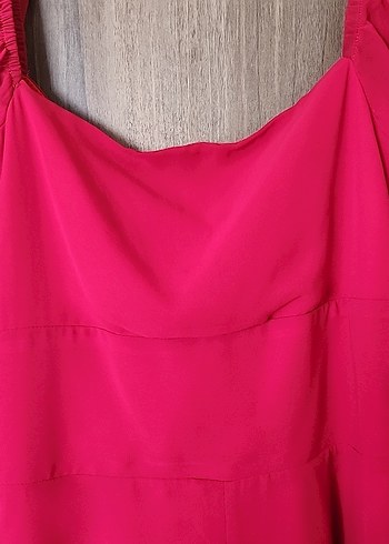 Kırmızı kısa Bohem Elbise - Görsel 5