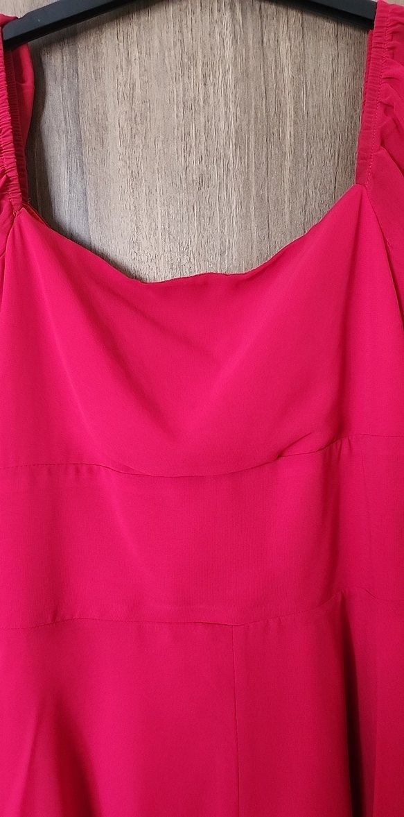 Kırmızı kısa Bohem Elbise - Görsel 5