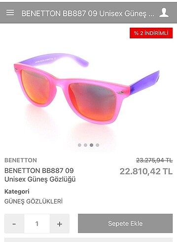 Benetton Benetton Kadın Güneş Gözlüğü