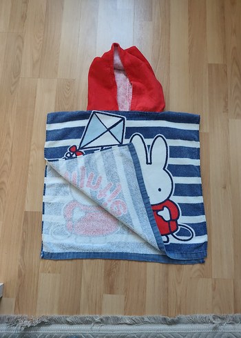 Kapüşonlu Mavi Çizgili Erkek Çocuk Bornoz - Görsel 3