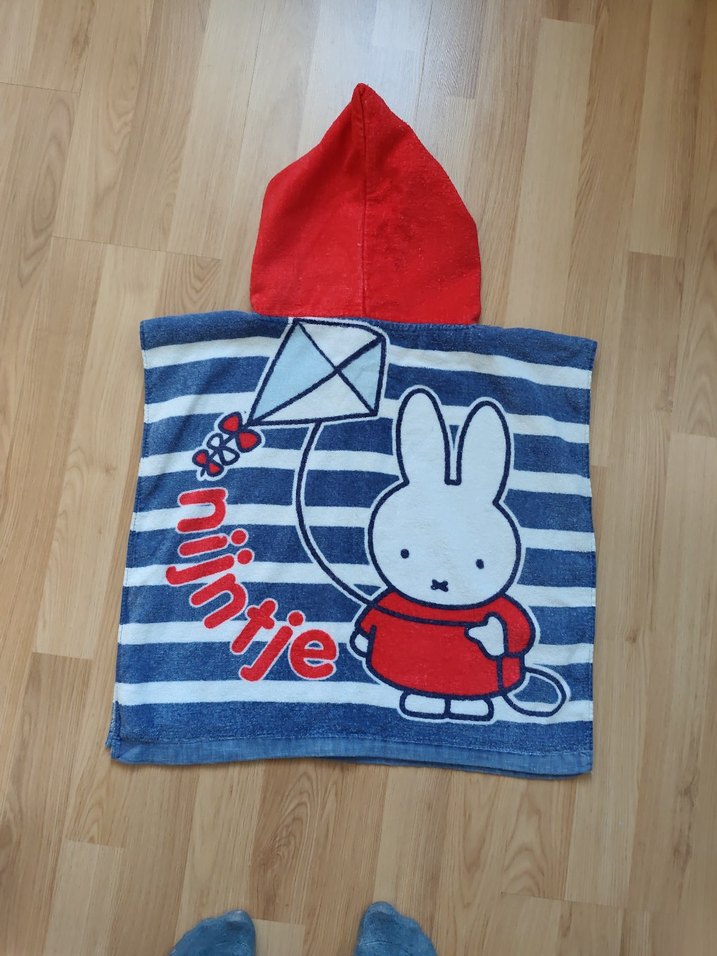 Kapüşonlu Mavi Çizgili Erkek Çocuk Bornoz - Görsel 2
