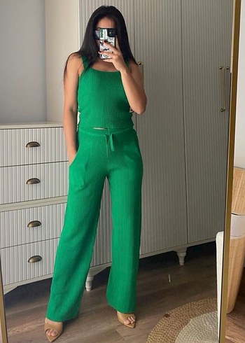 Yeşil Triko Kadın Üçlü Takım - Görsel 2