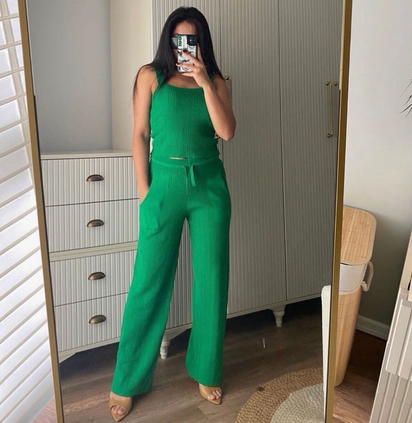 Yeşil Triko Kadın Üçlü Takım - Görsel 2