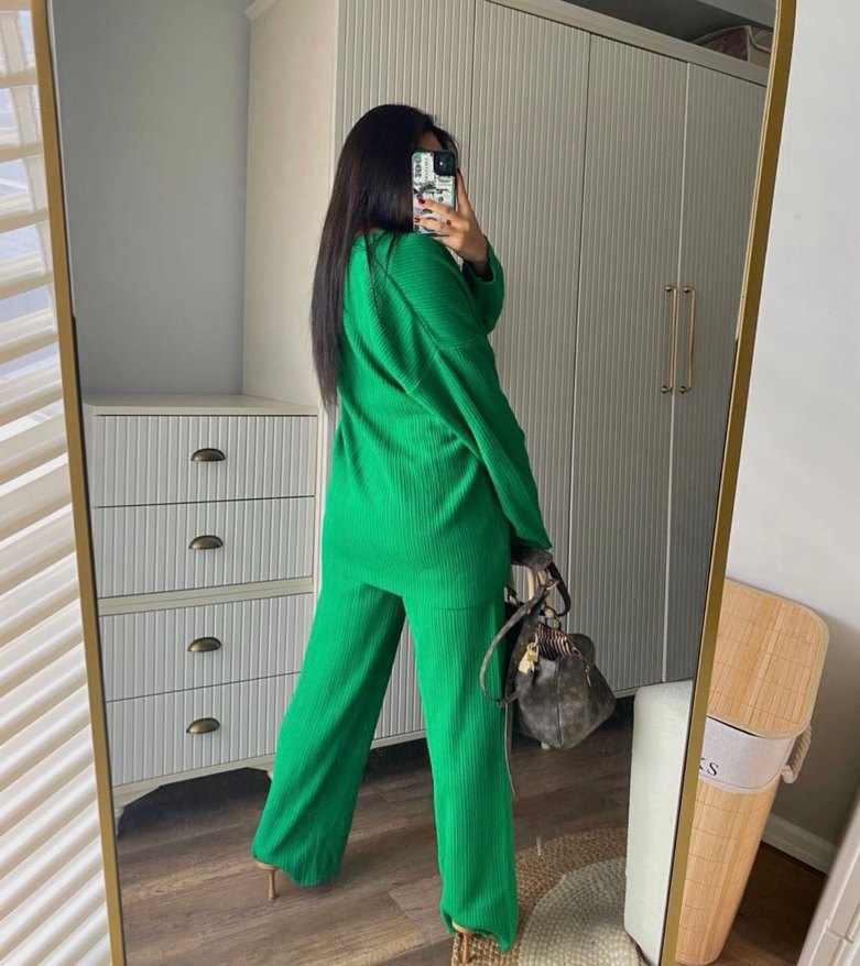 Yeşil Triko Kadın Üçlü Takım - Görsel 3