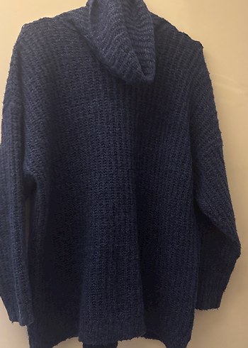 Gri Örme Boğazlı Kadın Kazak - Görsel 3