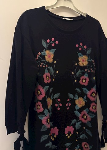 Nakışlı Bohem Kadın Triko Tunik - Görsel 3