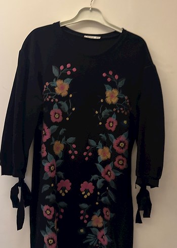 Nakışlı Bohem Kadın Triko Tunik - Görsel 2