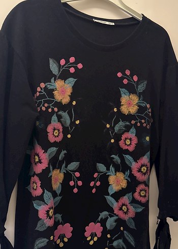 Nakışlı Bohem Kadın Triko Tunik - Görsel 4