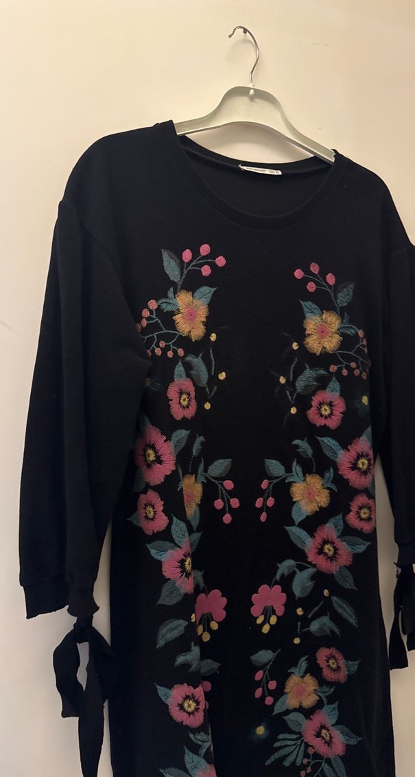 Nakışlı Bohem Kadın Triko Tunik - Görsel 3