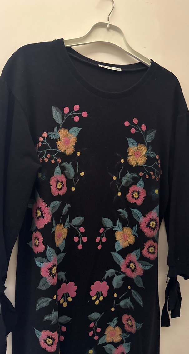 Nakışlı Bohem Kadın Triko Tunik - Görsel 4