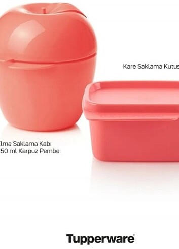 Beden Tupperware 2 li set elma kabi ve mini kab