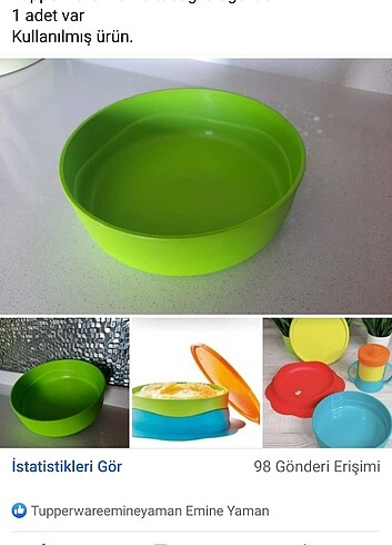 Tupperware mama tabagi alt gövde 