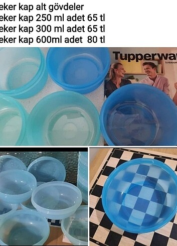 Tupperware şeker kap alt gövdeler