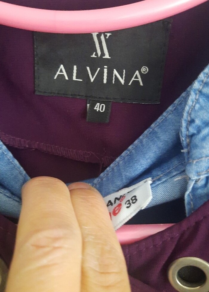 Alvina marka mor pardesu - Görsel 2