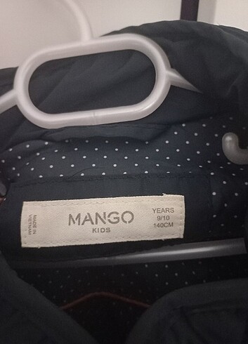 10 Yaş Beden lacivert Renk Mango kapitone ince mont