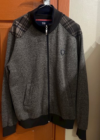 Gri Erkek Fermuarlı Sweatshirt - Görsel 2