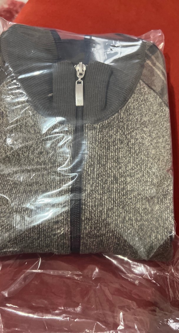 Gri Erkek Fermuarlı Sweatshirt - Görsel 5