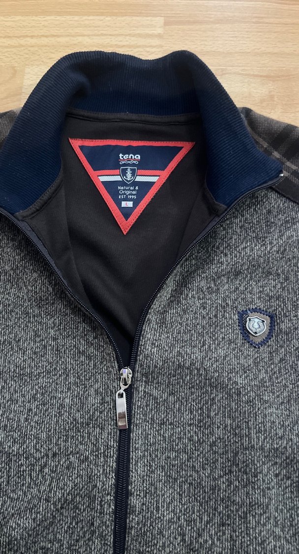 Gri Erkek Fermuarlı Sweatshirt - Görsel 4