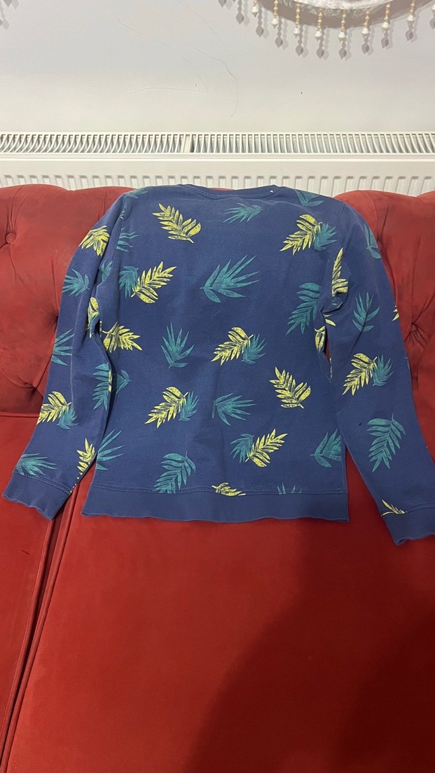 Erkek Çocuk Mavi Baskılı Sweatshirt - Görsel 3