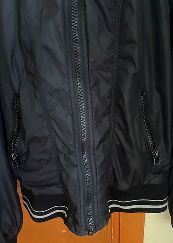 Siyah Fermuarlı Erkek Çocuk  9-10yaş Spor Ceket - Görsel 3