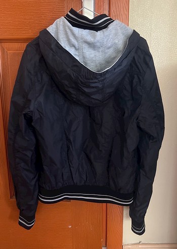 Siyah Fermuarlı Erkek Çocuk  9-10yaş Spor Ceket - Görsel 4