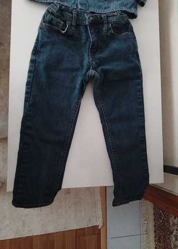 Defacto Erkek Çocuk Lacivert Denim Gömlek ve Pantolon