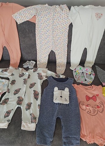 6 Ay Beden çeşitli Renk Kız bebek kıyafetleri 