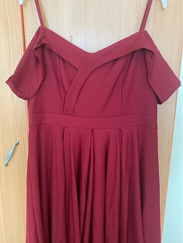 46 Beden Bordo elbise