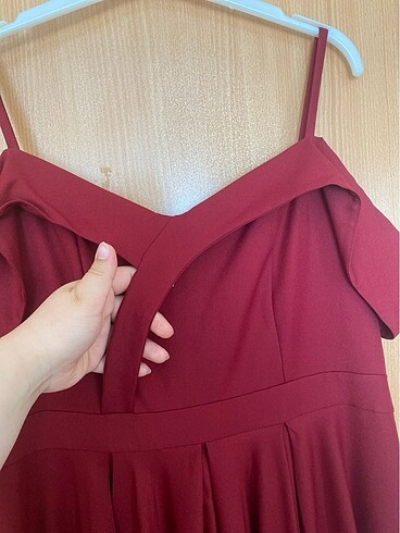 46 Beden bordo Renk Bordo elbise