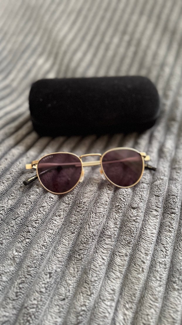 Gucci Parlak Altın Kadın Güneş Gözlüğü - Görsel 2