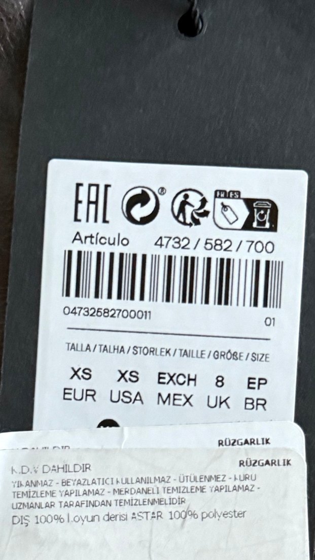 Massimo Dutti Kahverengi Deri Biker Ceket - Görsel 5