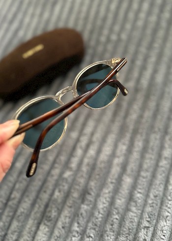 Bej Vintage Kadın Gözlüğü Tokalı - Görsel 3
