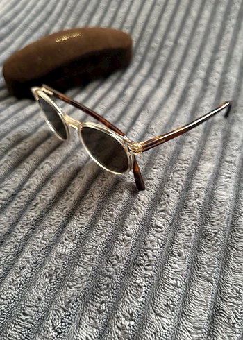 Bej Vintage Kadın Gözlüğü Tokalı - Görsel 4