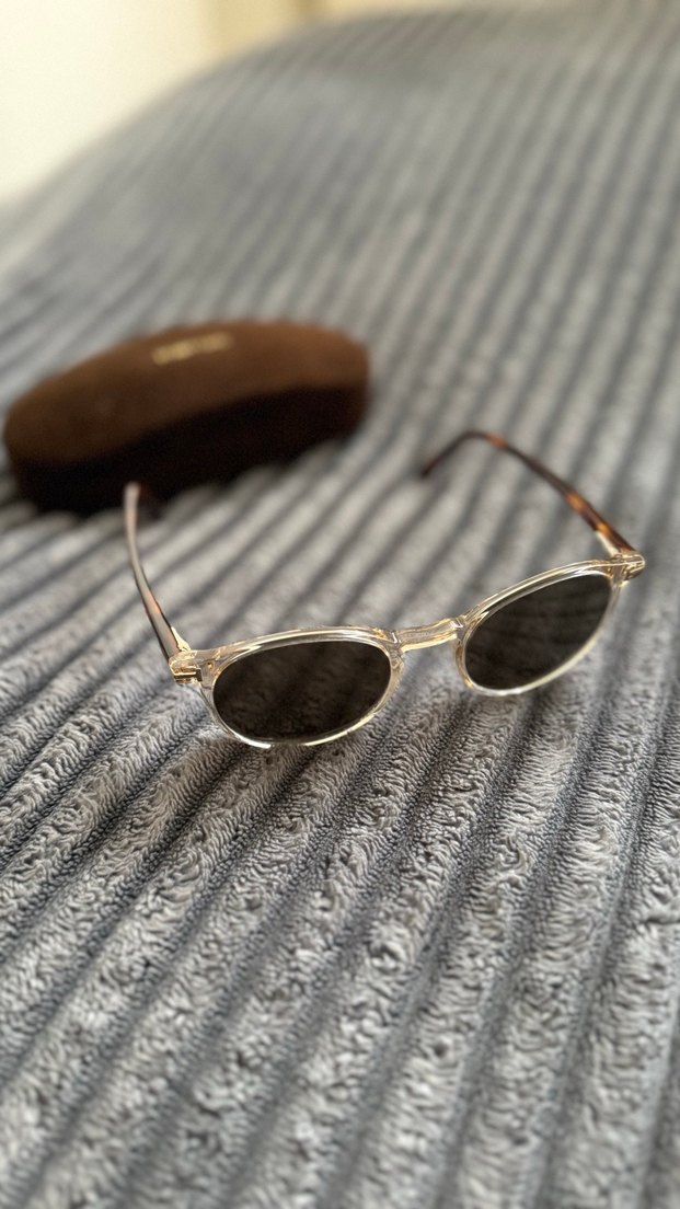 Bej Vintage Kadın Gözlüğü Tokalı - Görsel 2