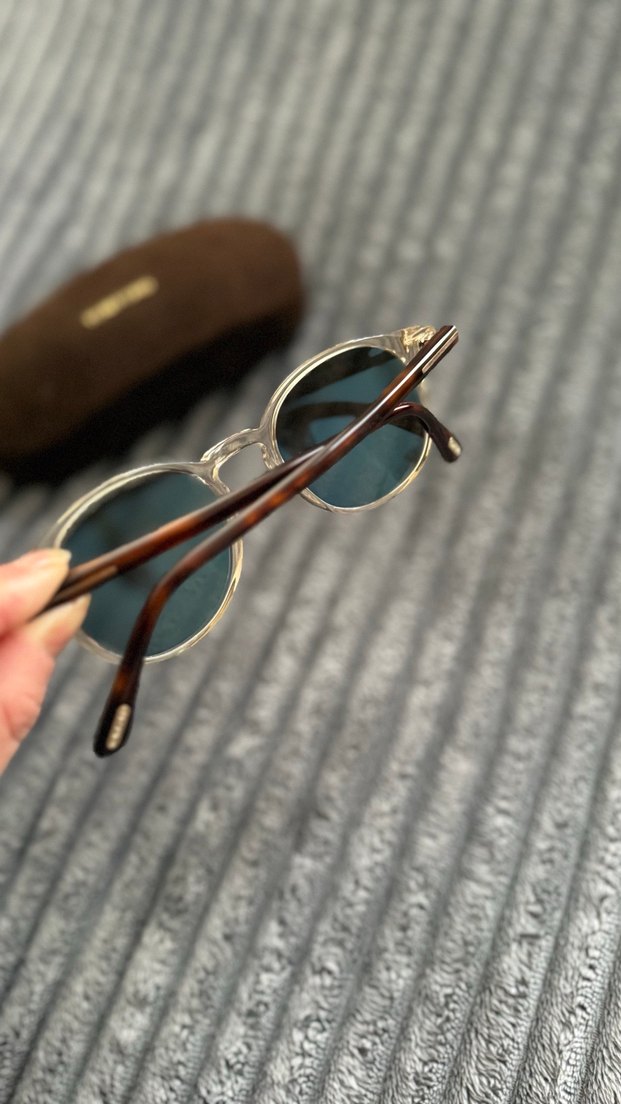 Bej Vintage Kadın Gözlüğü Tokalı - Görsel 3