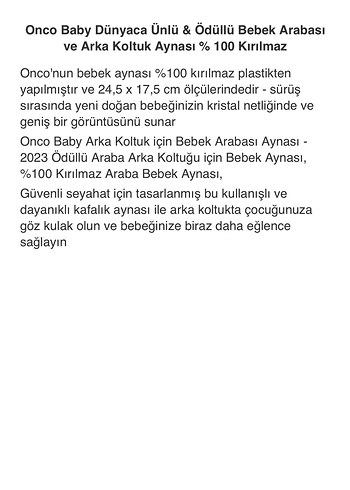 Onco Bebek Arabası ve Arka Koltuk Aynası Siyah - Görsel 3