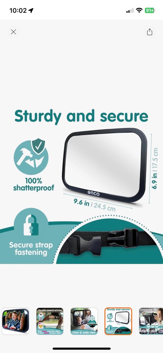 Onco Bebek Arabası ve Arka Koltuk Aynası Siyah - Görsel 2