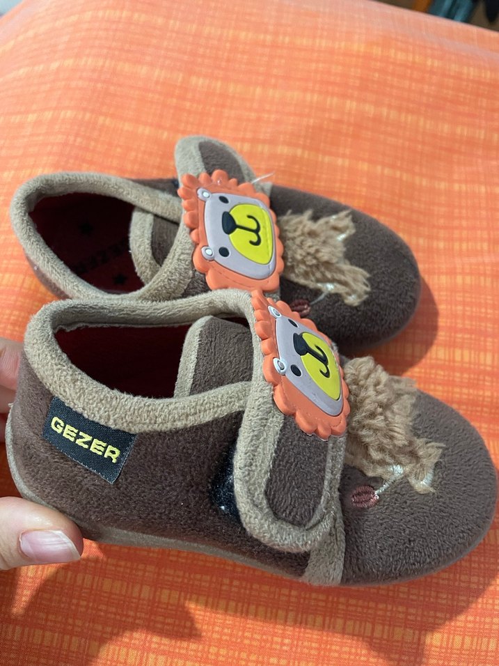 Kahverengi Erkek Çocuk  Desenli Ev Terliği - Görsel 3